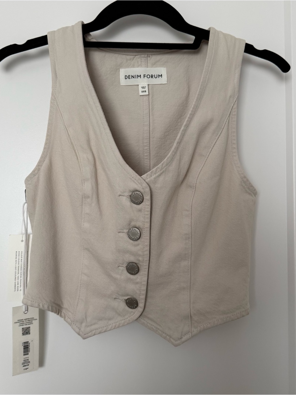 NWT Aritzia Denim Forum 90s Mia Vest Top XXS